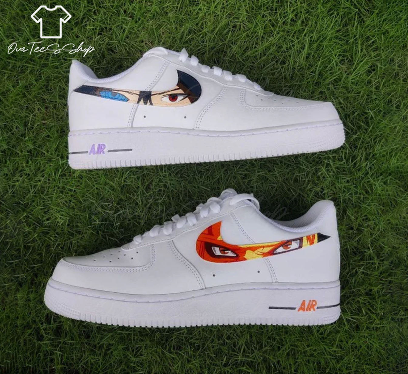 Custom Air Force 1 Anime Eyes Pattern, Personalized Shoes