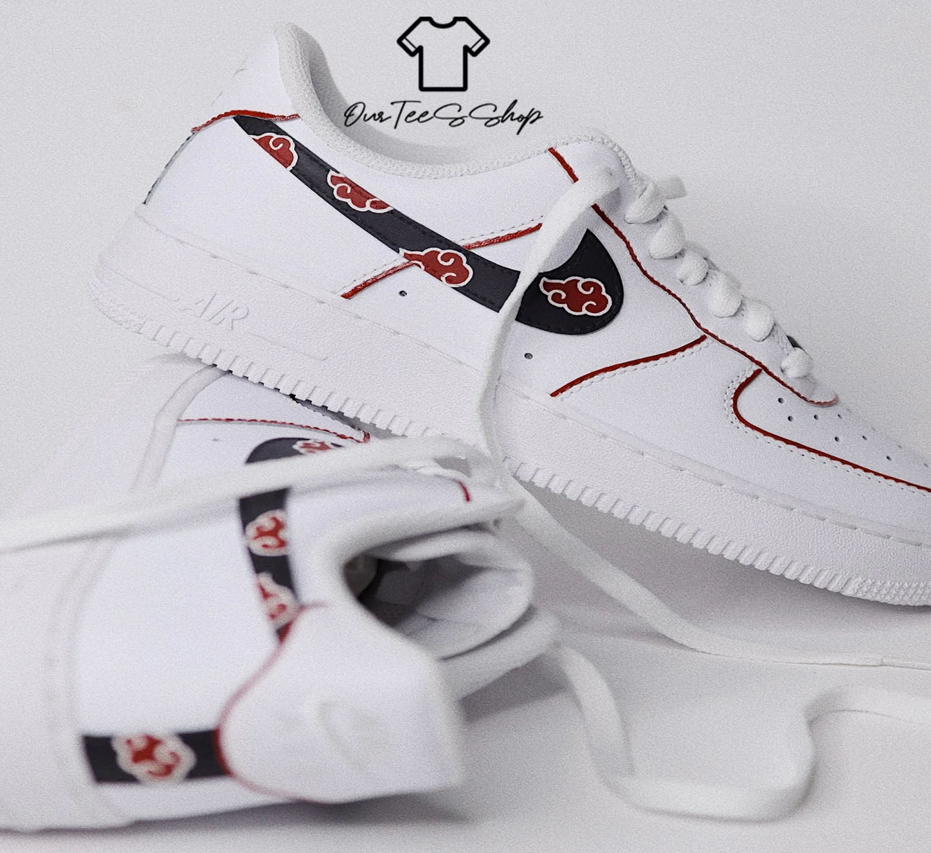 Custom Air Force 1 Akatsuki Mid Sneakers