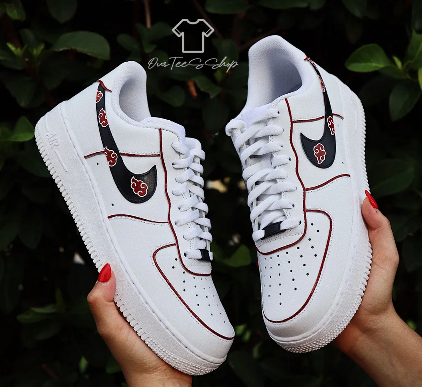 Custom Air Force 1 Akatsuki Mid Sneakers