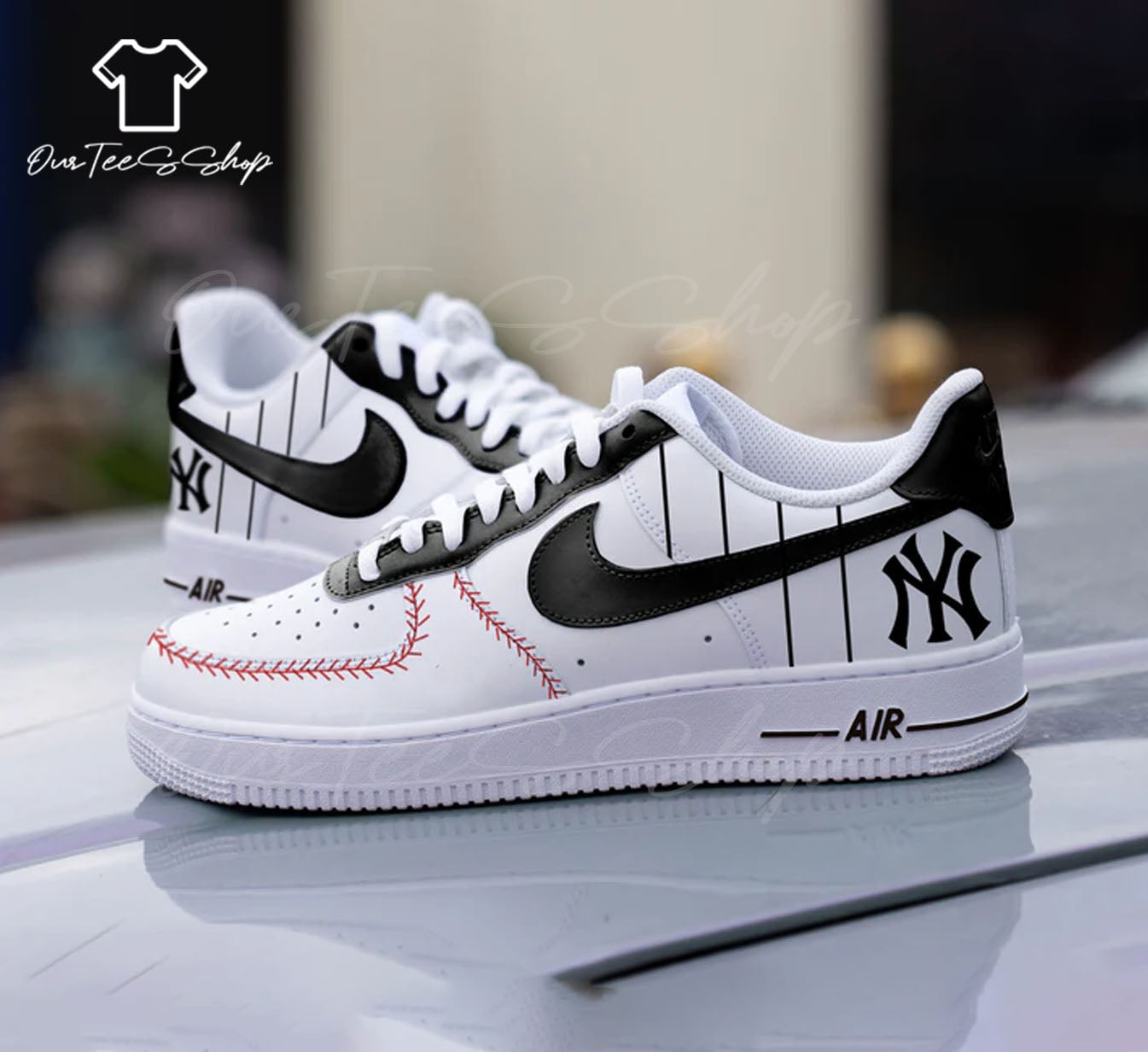Custom Baseball Air Force 1 Sneakers