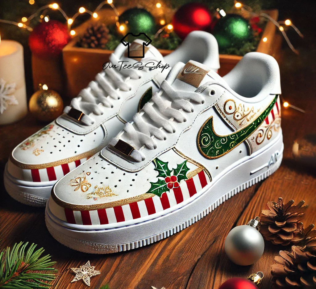 Custom Air Force 1 Christmas Sneakers