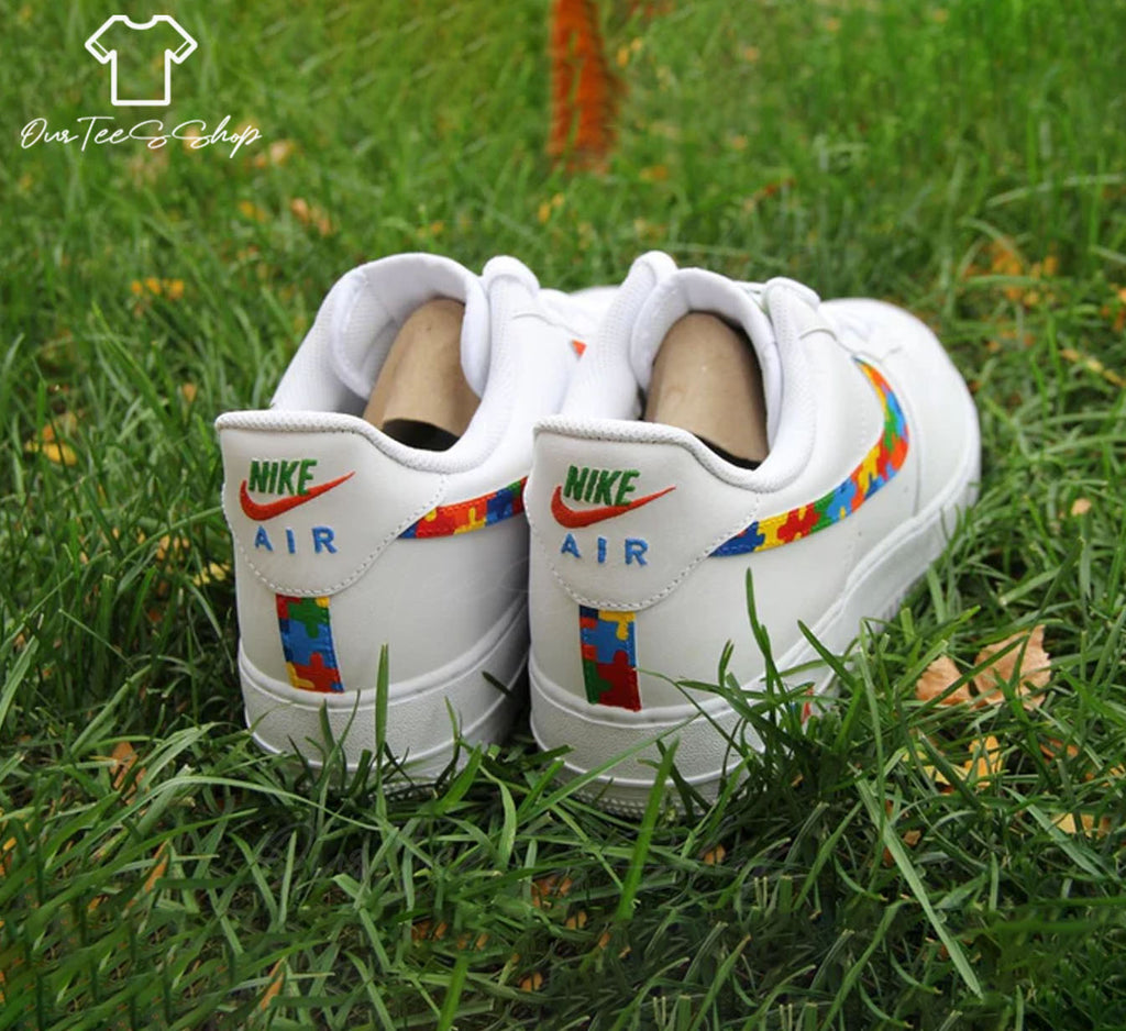 Custom Air Force 1 Autism Puzzle, Personalized Shoes