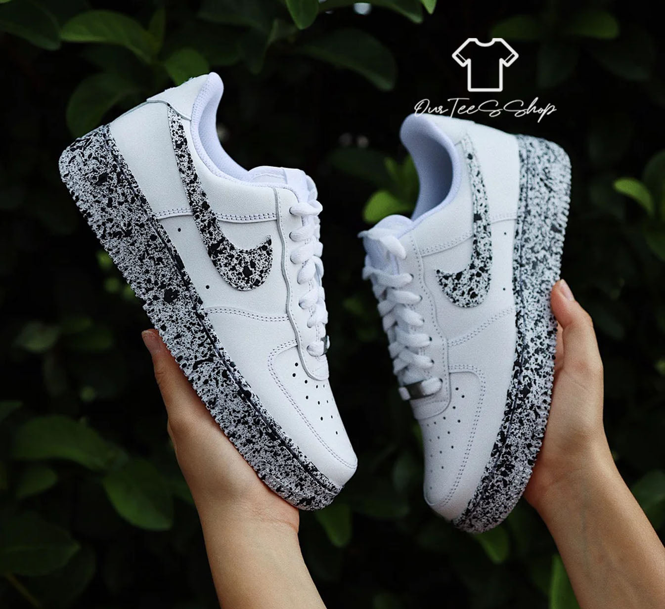 Custom Air Force 1 Cookies Cream Sneakers