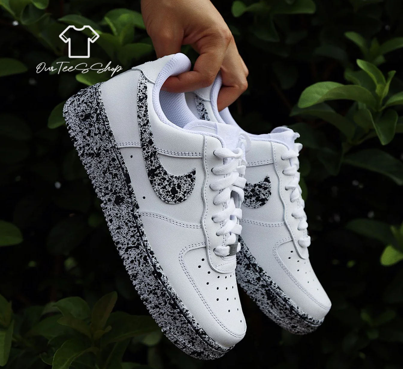 Custom Air Force 1 Cookies Cream Sneakers