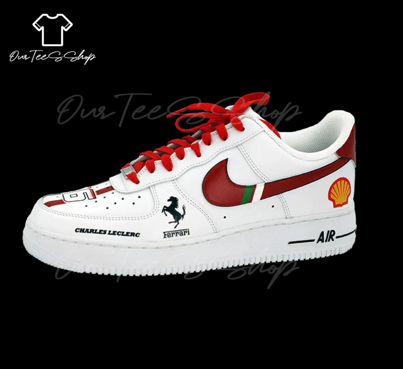 Custom Ferrari Air Force 1 Sneakers