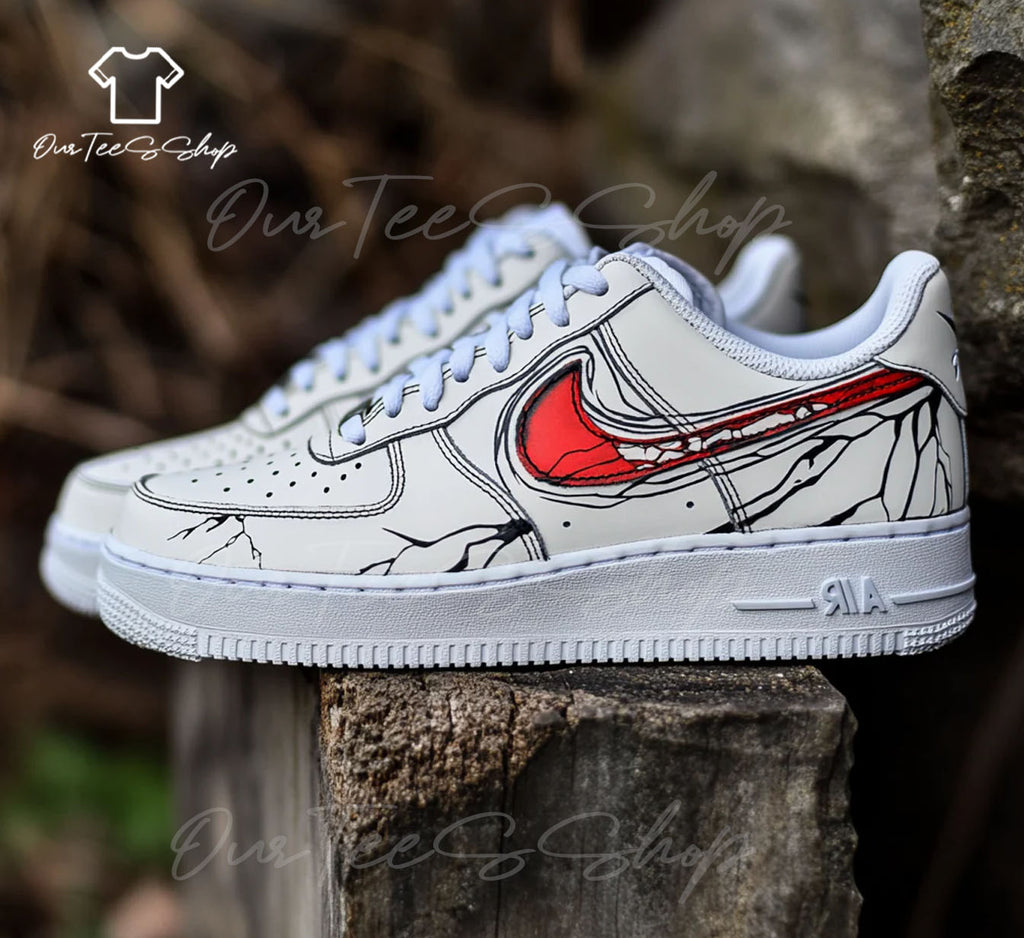 Custom Air Force 1 Fractured Flow Sneakers