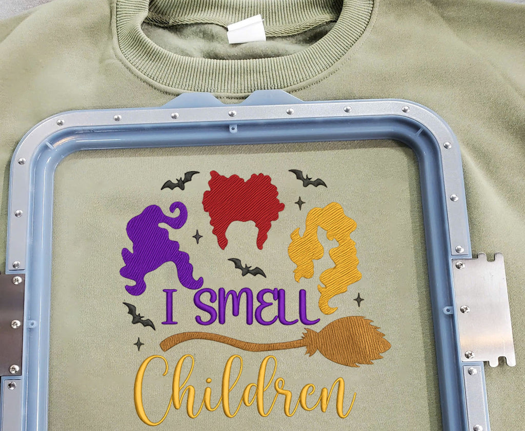I Smell Children Embroidered Sweatshirt, Witch Embroidered T-shirt Gifts For Halloween