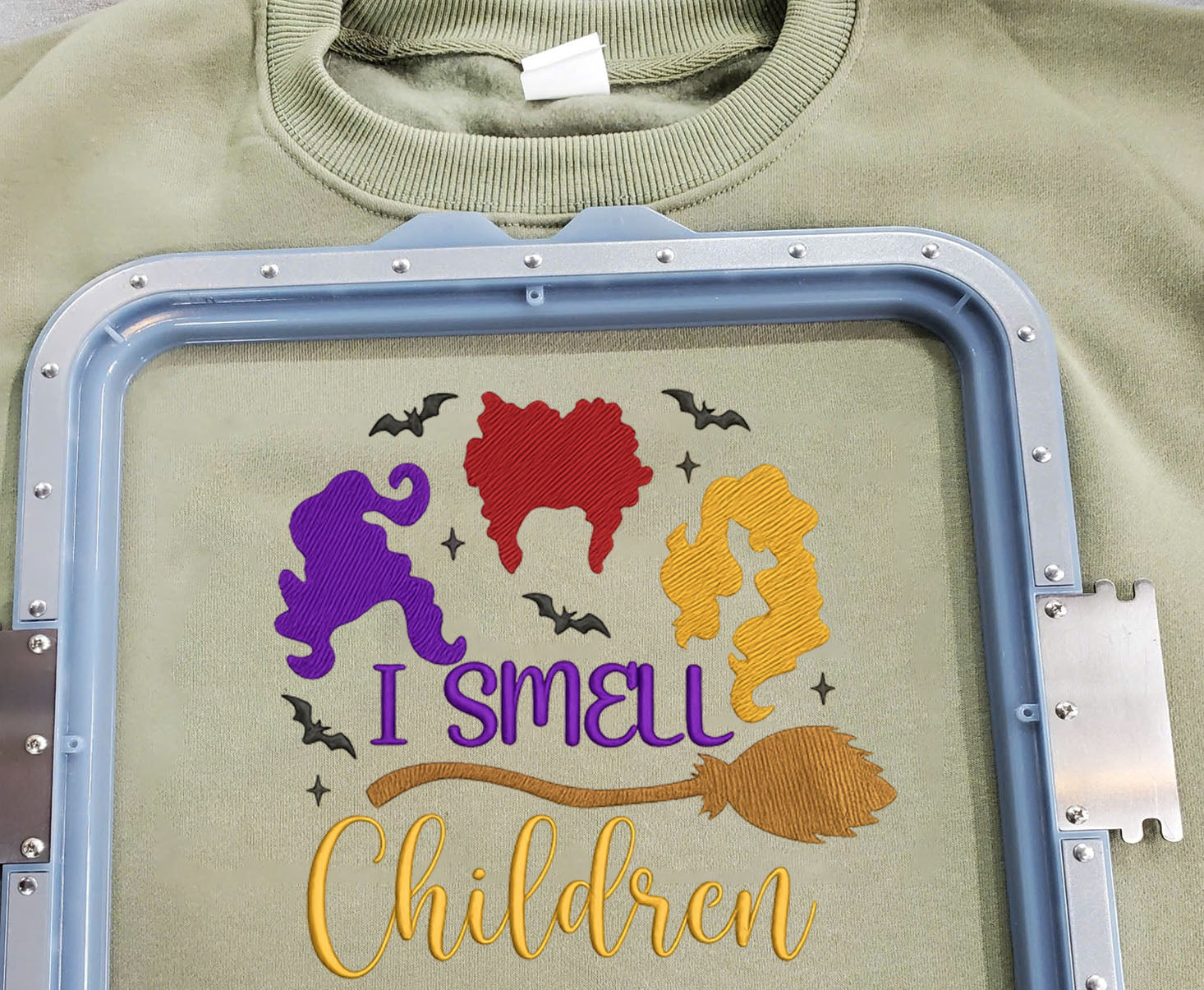 I Smell Children Embroidered Sweatshirt, Witch Embroidered T-shirt Gifts For Halloween