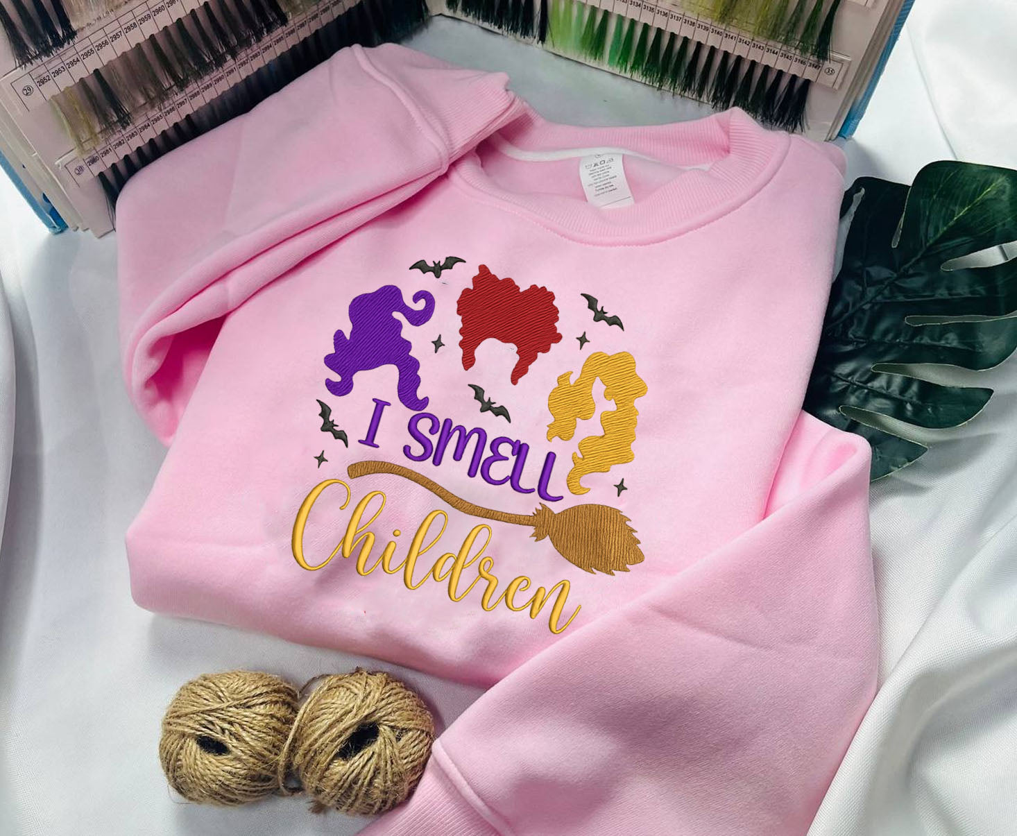 I Smell Children Embroidered Sweatshirt, Witch Embroidered T-shirt Gifts For Halloween