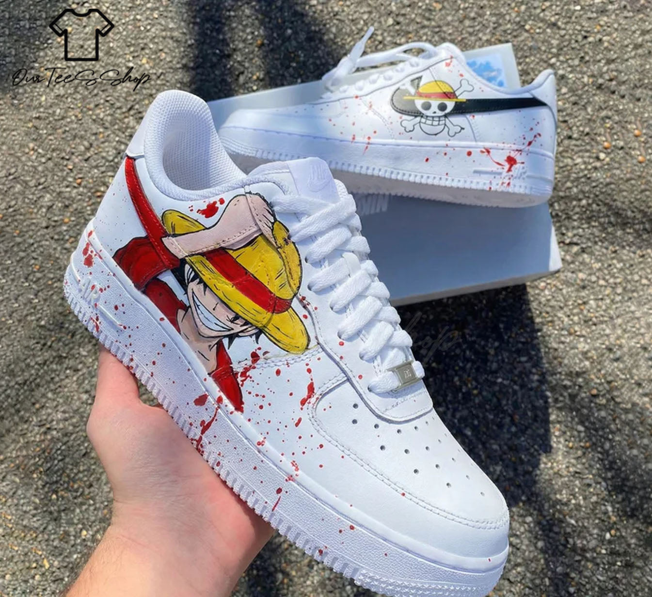 Custom Air Force 1 Luffy Straw Hat, Personalized Shoes