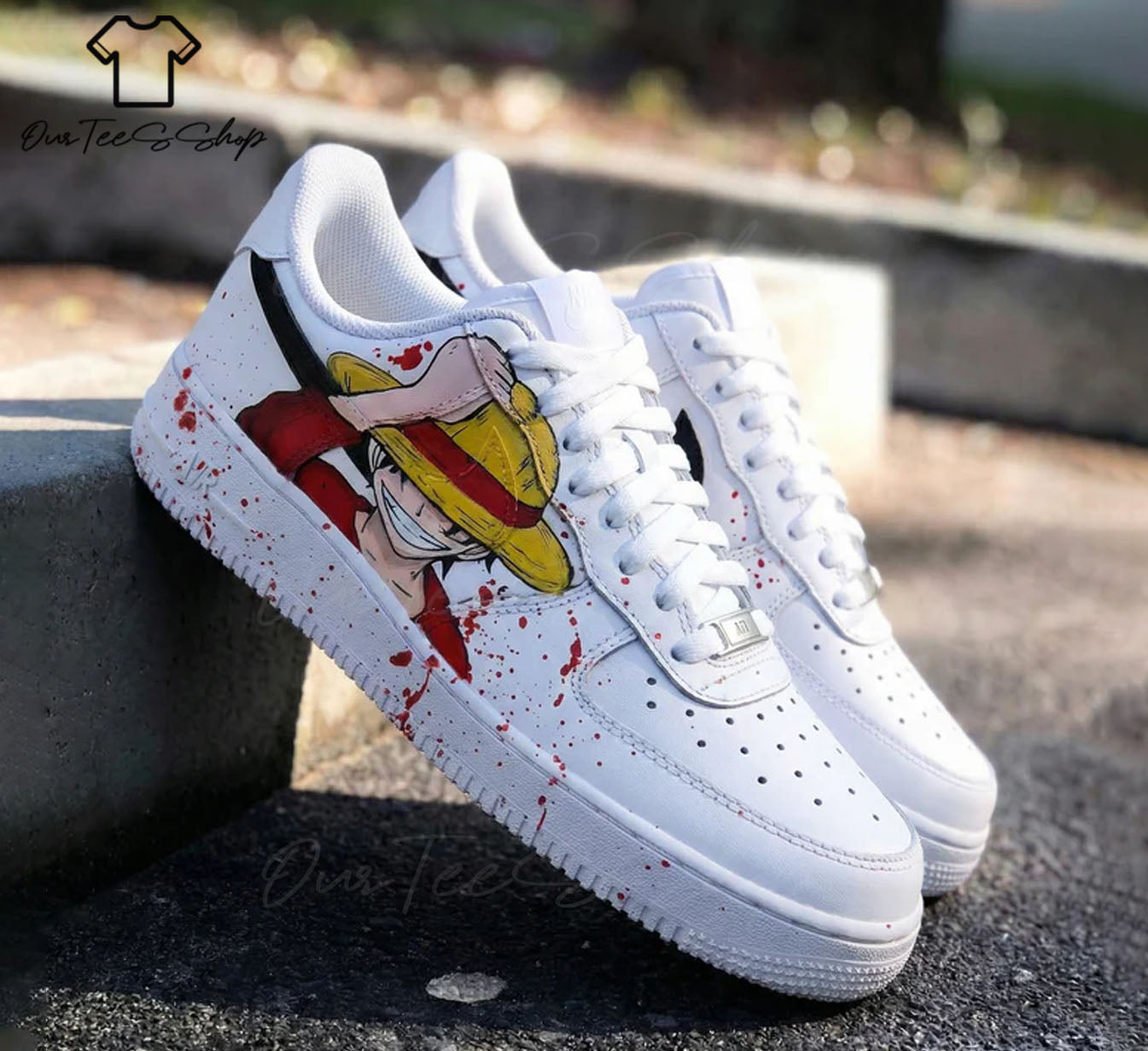 Custom Air Force 1 Luffy Straw Hat, Personalized Shoes