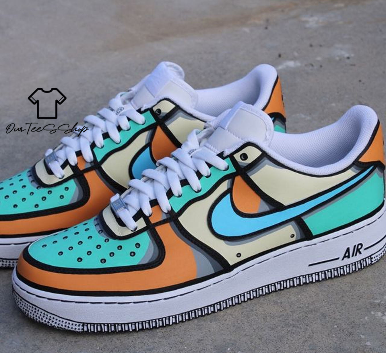 Custom Air Force 1 Marshmallow Color Sneakers