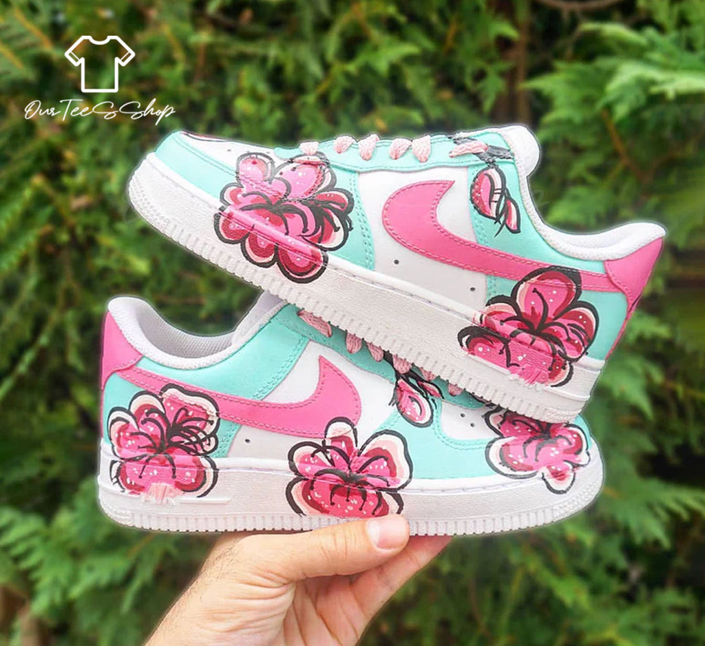 Custom Pink Flower Air Force 1