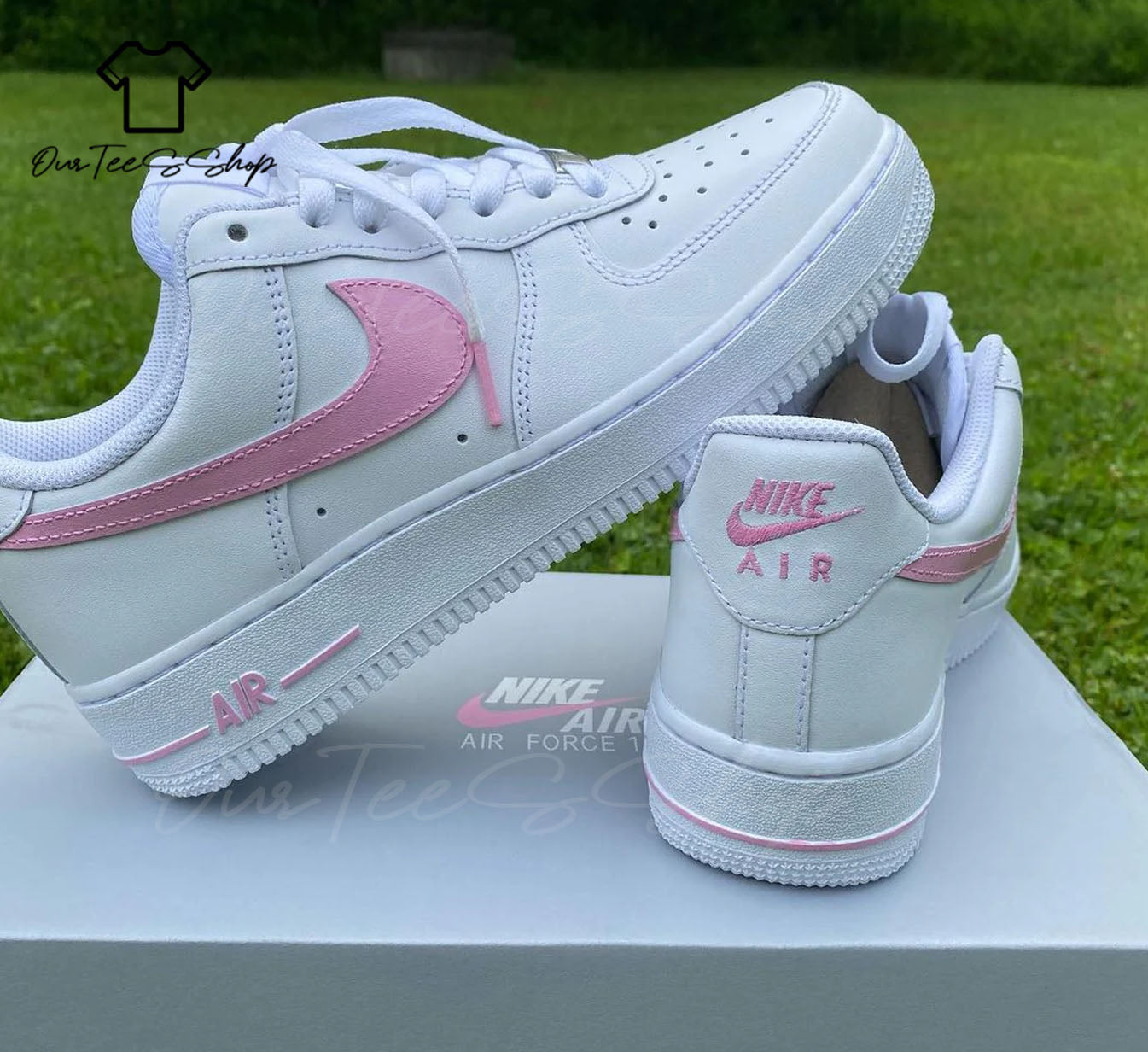 Custom Pink Label Air Force 1 Sneakers