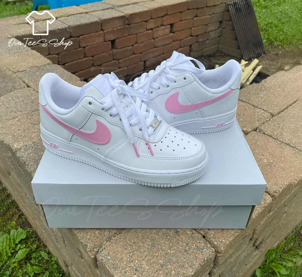 Custom Pink Label Air Force 1 Sneakers