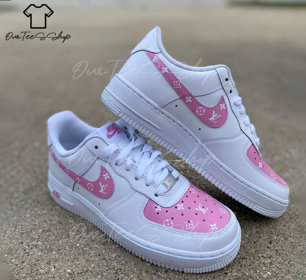 Custom Air Force 1 Pink, Personalized Shoes