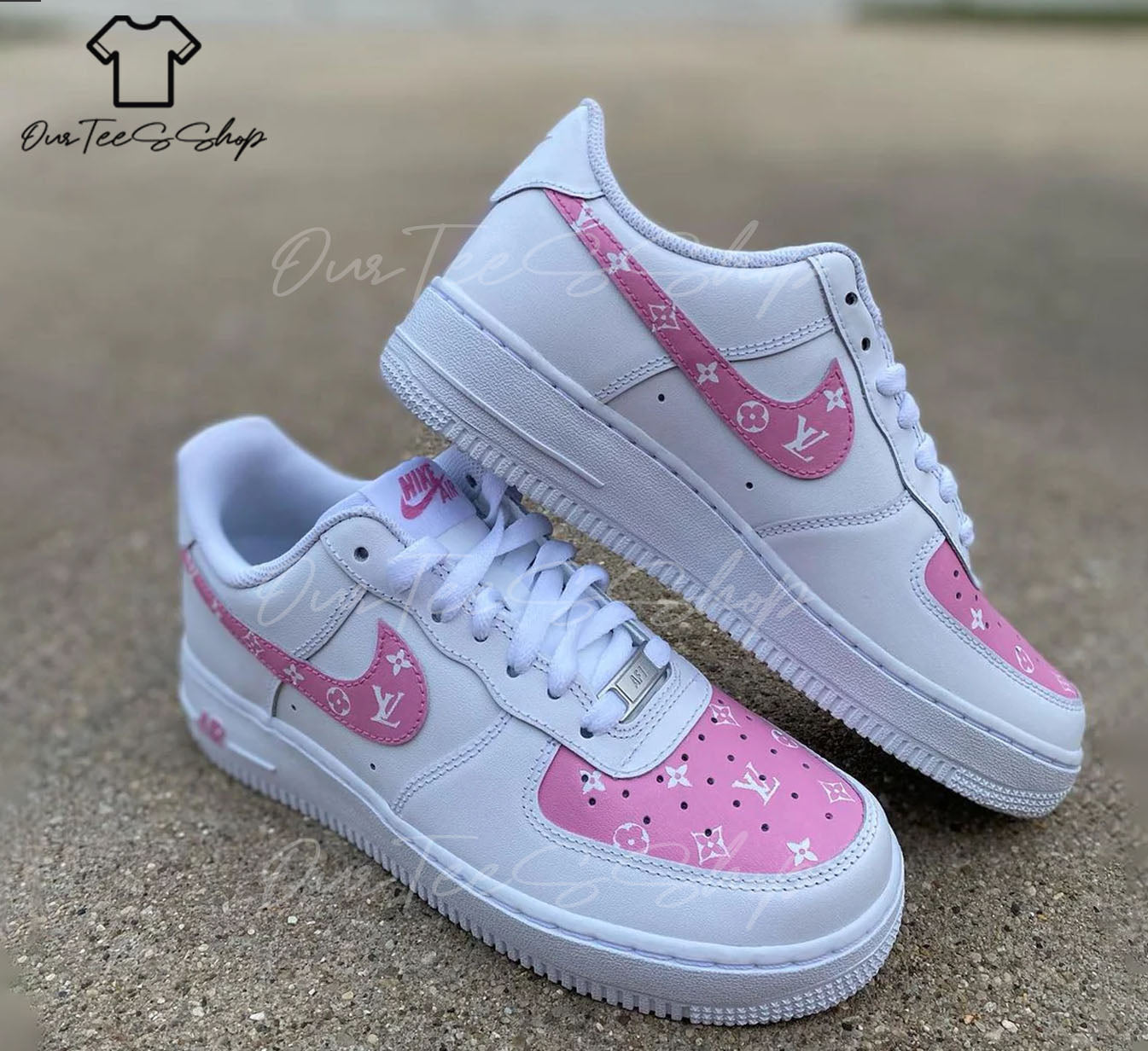 Custom Air Force 1 Pink, Personalized Shoes