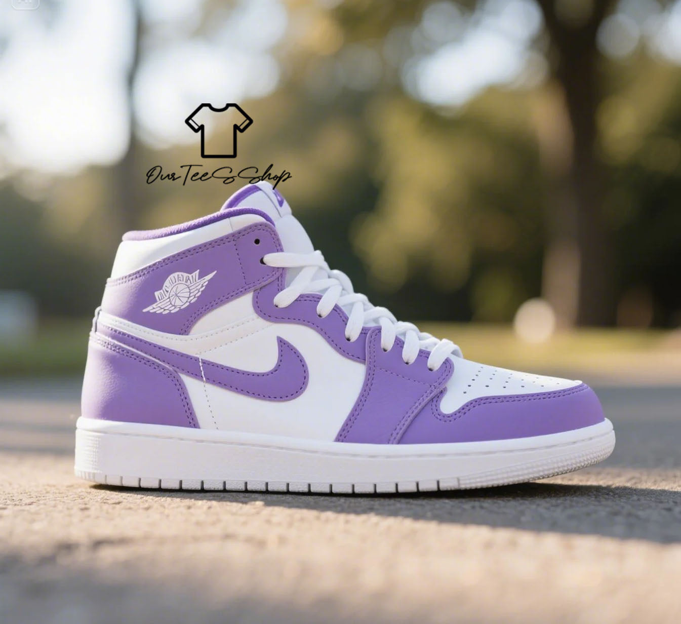 Custom Air Jordan 1 Purple Sneakers