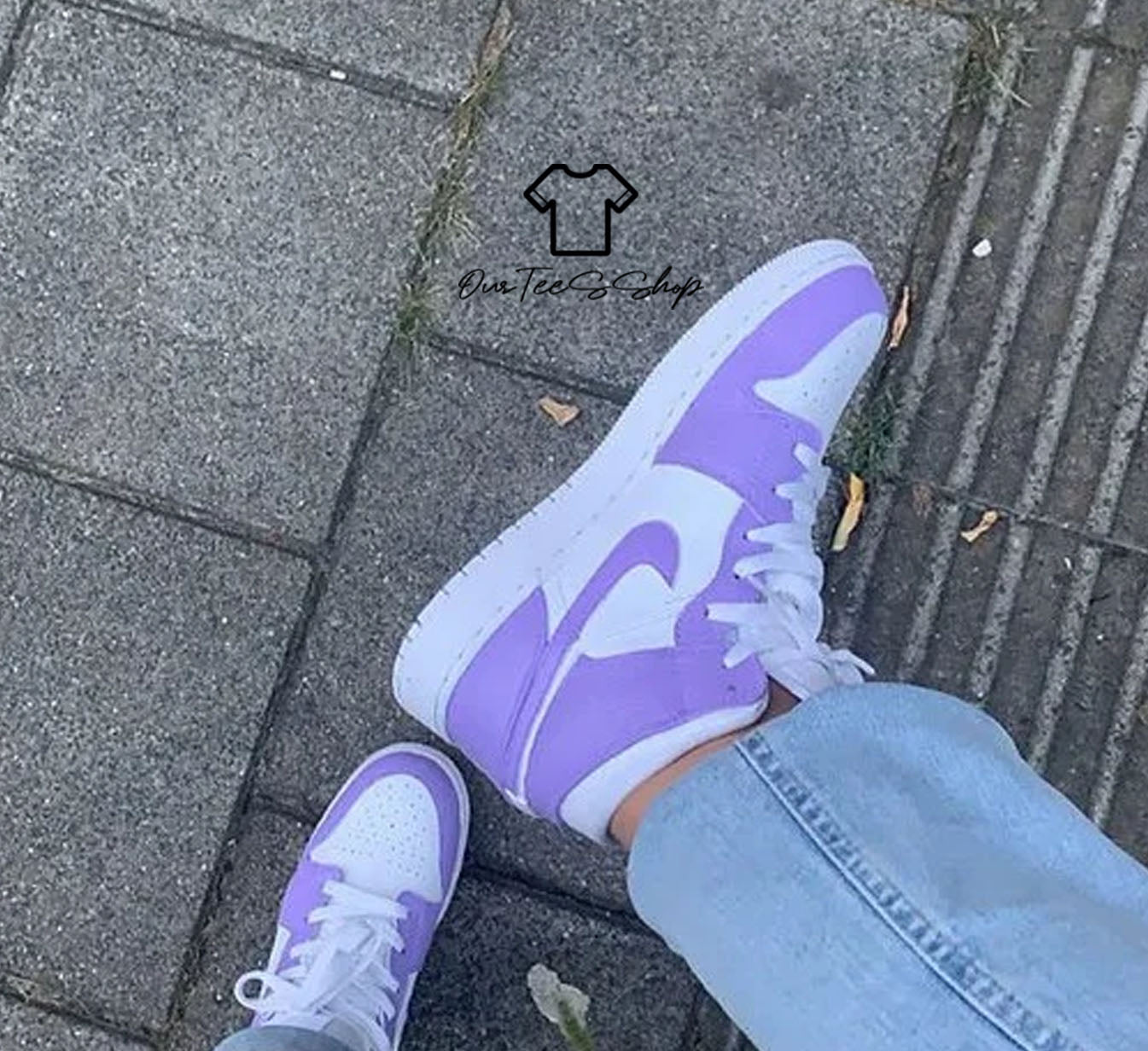 Custom Air Jordan 1 Purple Sneakers