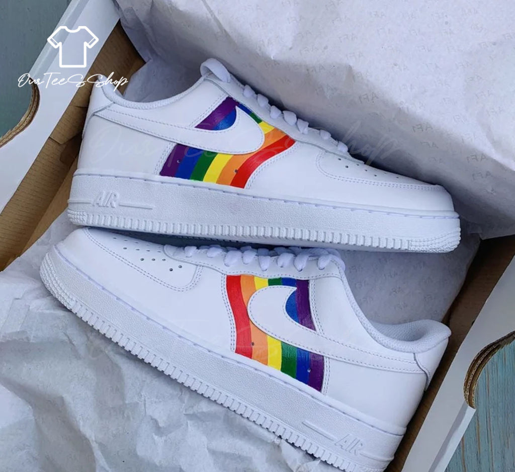 Custom Rainbow Doodle Air Force 1