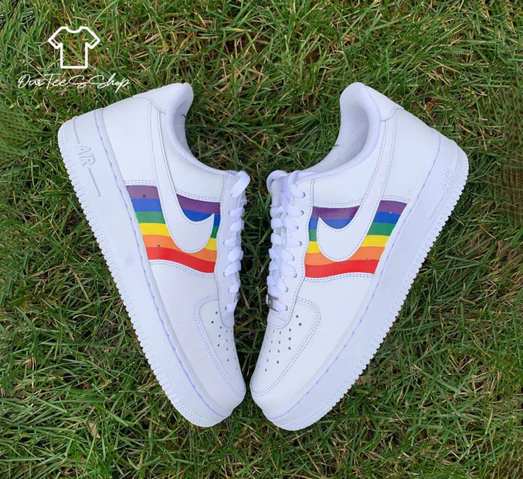 Custom Rainbow Doodle Air Force 1