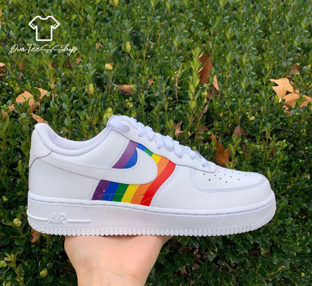 Custom Rainbow Doodle Air Force 1