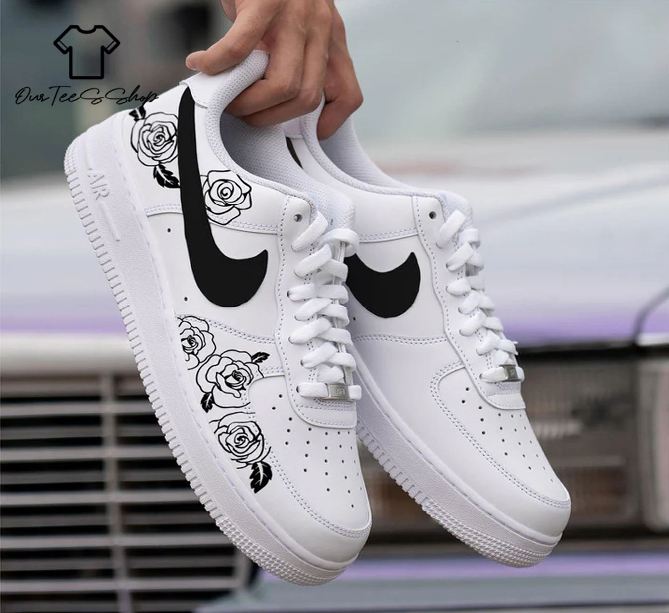 Custom Black Rose Air Force 1