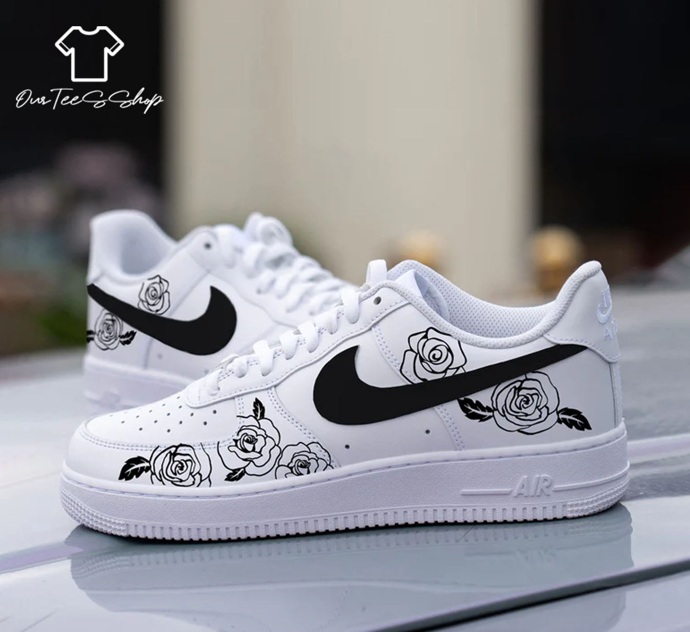Custom Black Rose Air Force 1