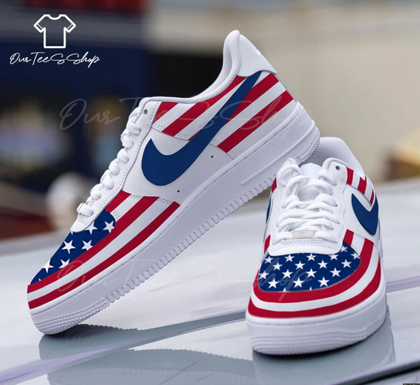 Custom USA Flag Air Force 1 Sneakers