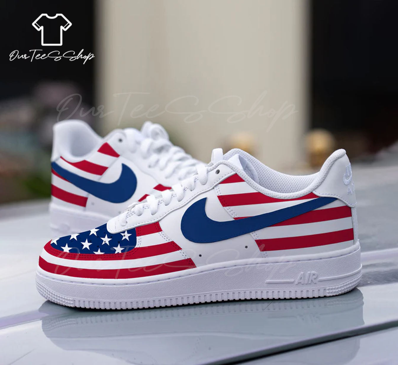 Custom USA Flag Air Force 1 Sneakers