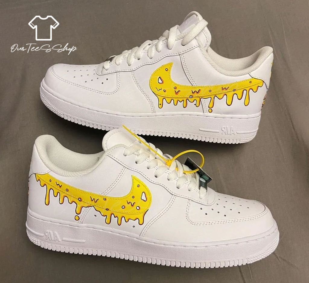 Custom Yellow Drip Air Force 1