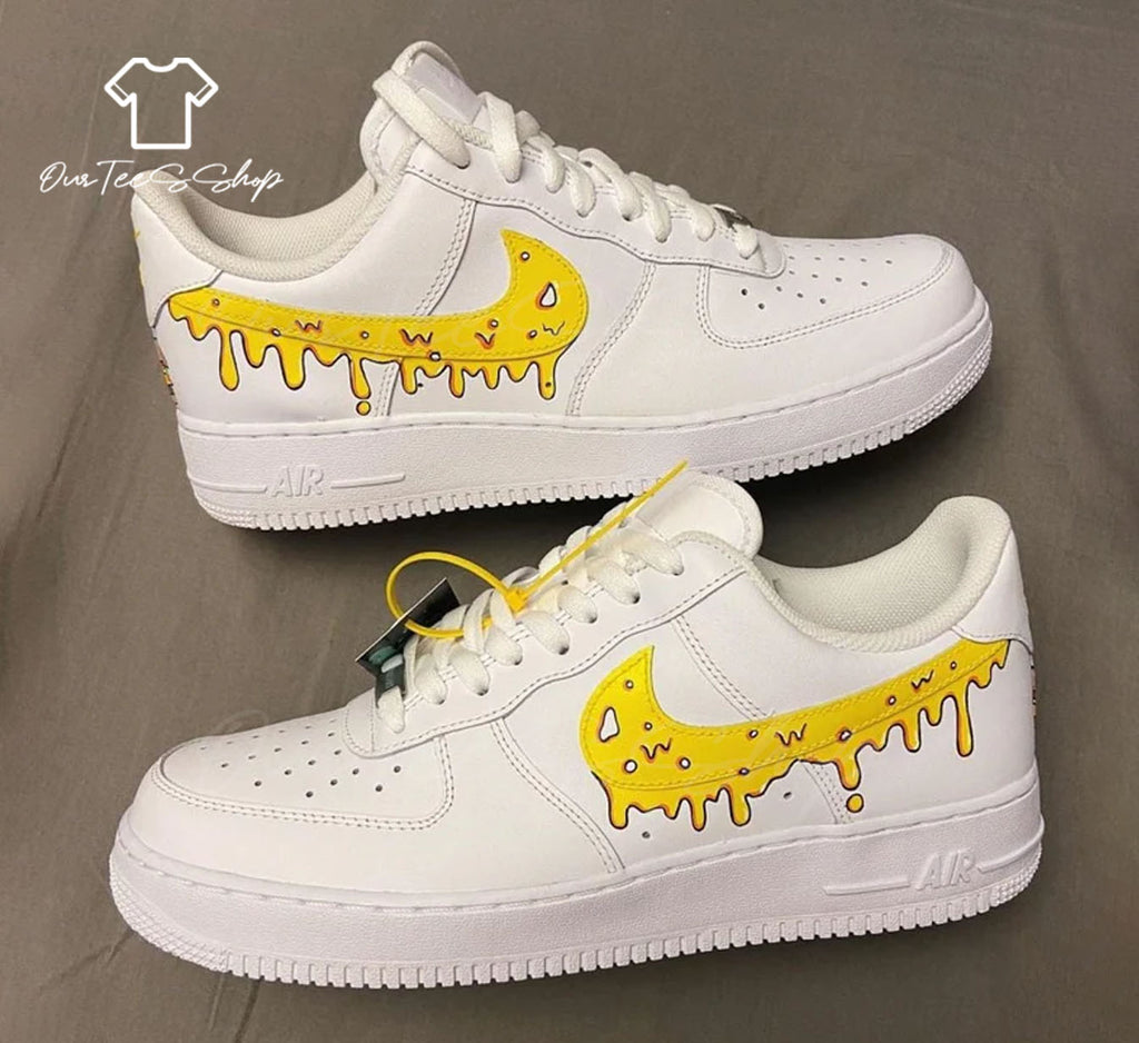 Custom Yellow Drip Air Force 1