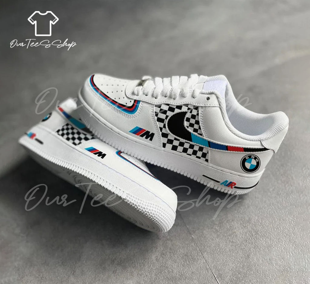 Custom Checkered BMW Air Force 1 Sneakers