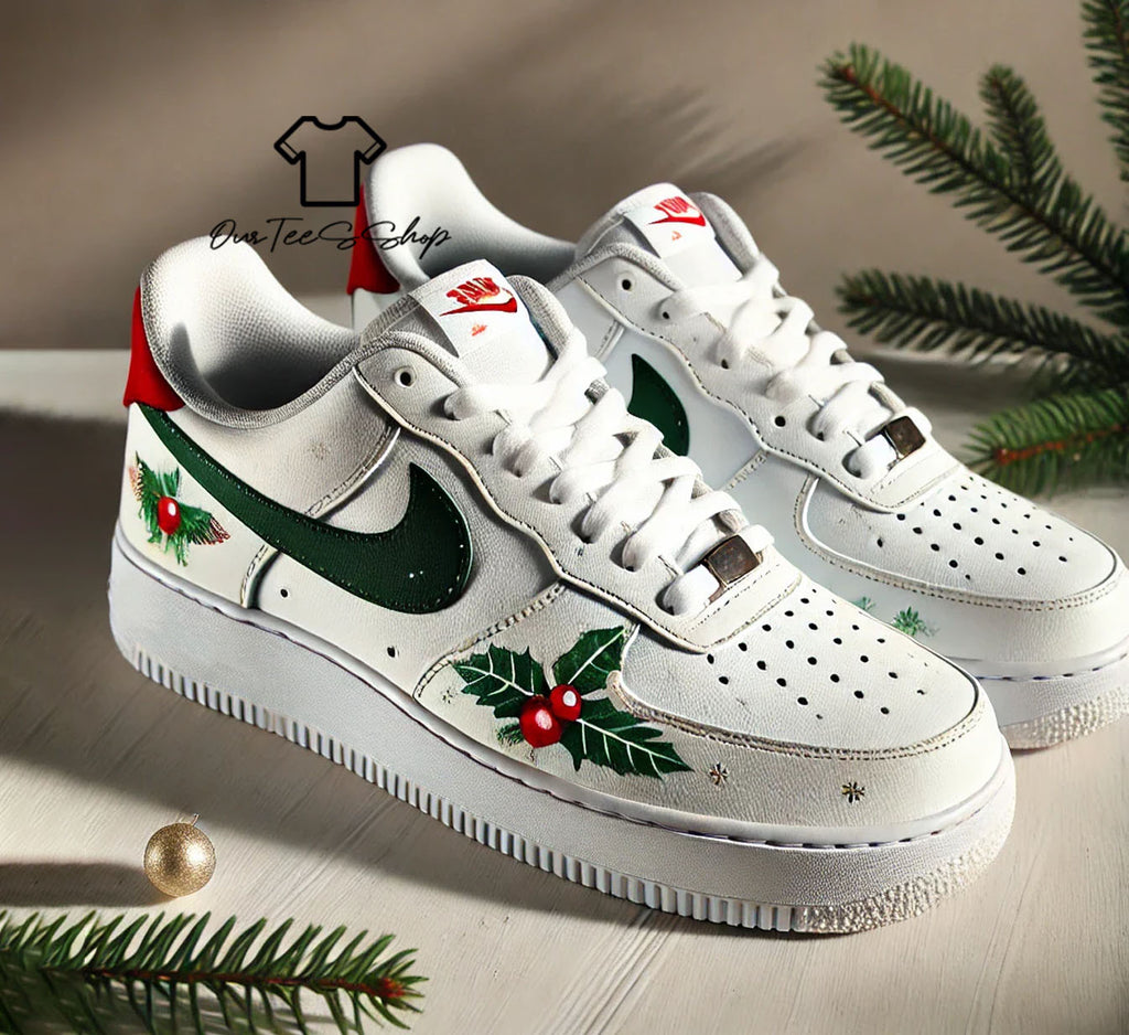 Custom Air Force 1 Merry Christmas Sneakers