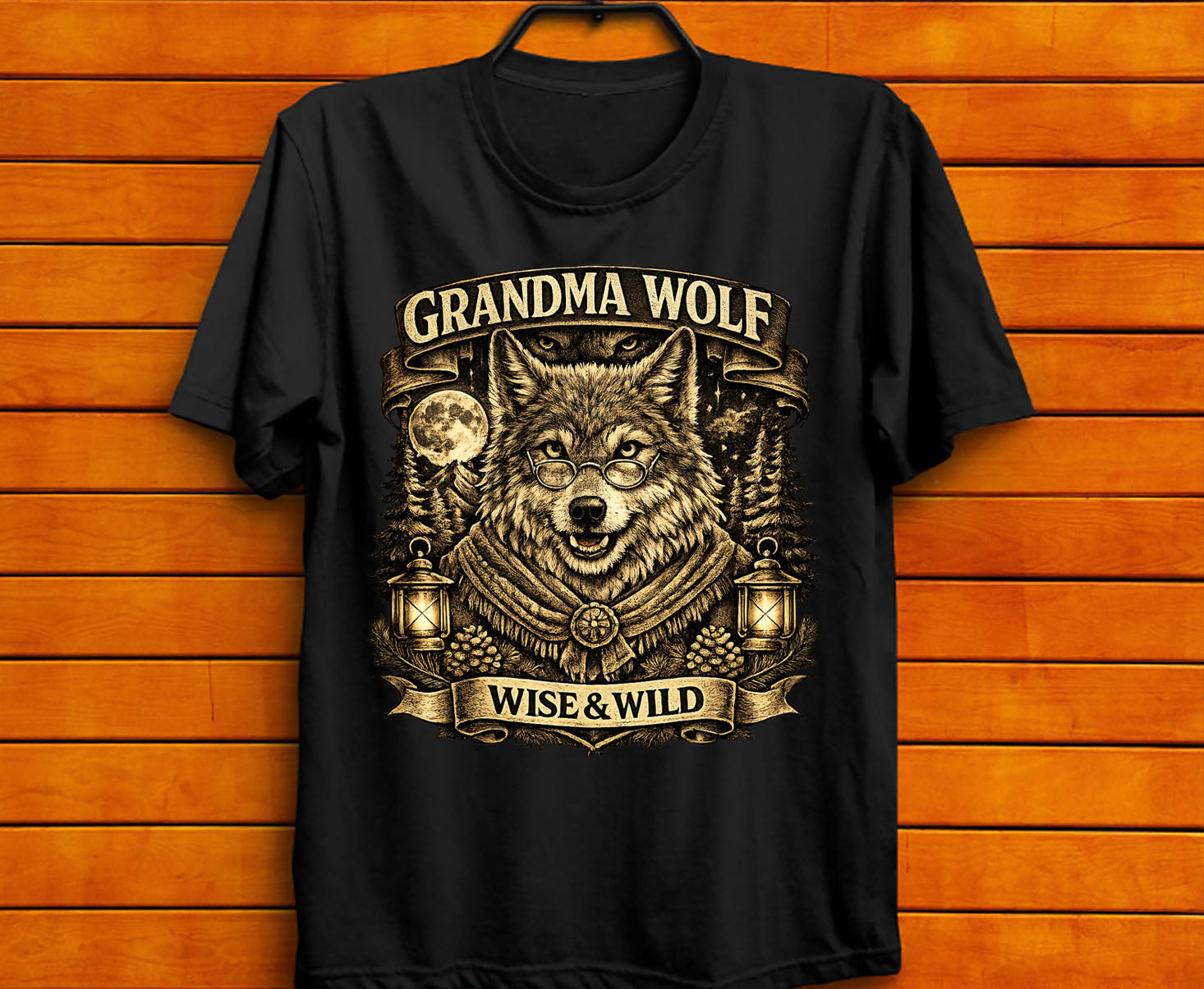 Grandma Wolf Shirt, Wise & Wild Wolf Lover Gift