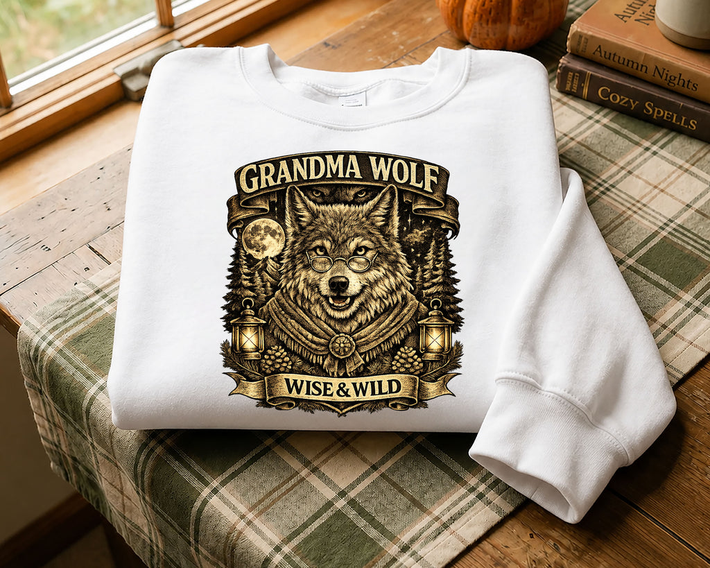 Grandma Wolf Shirt, Wise & Wild Wolf Lover Gift