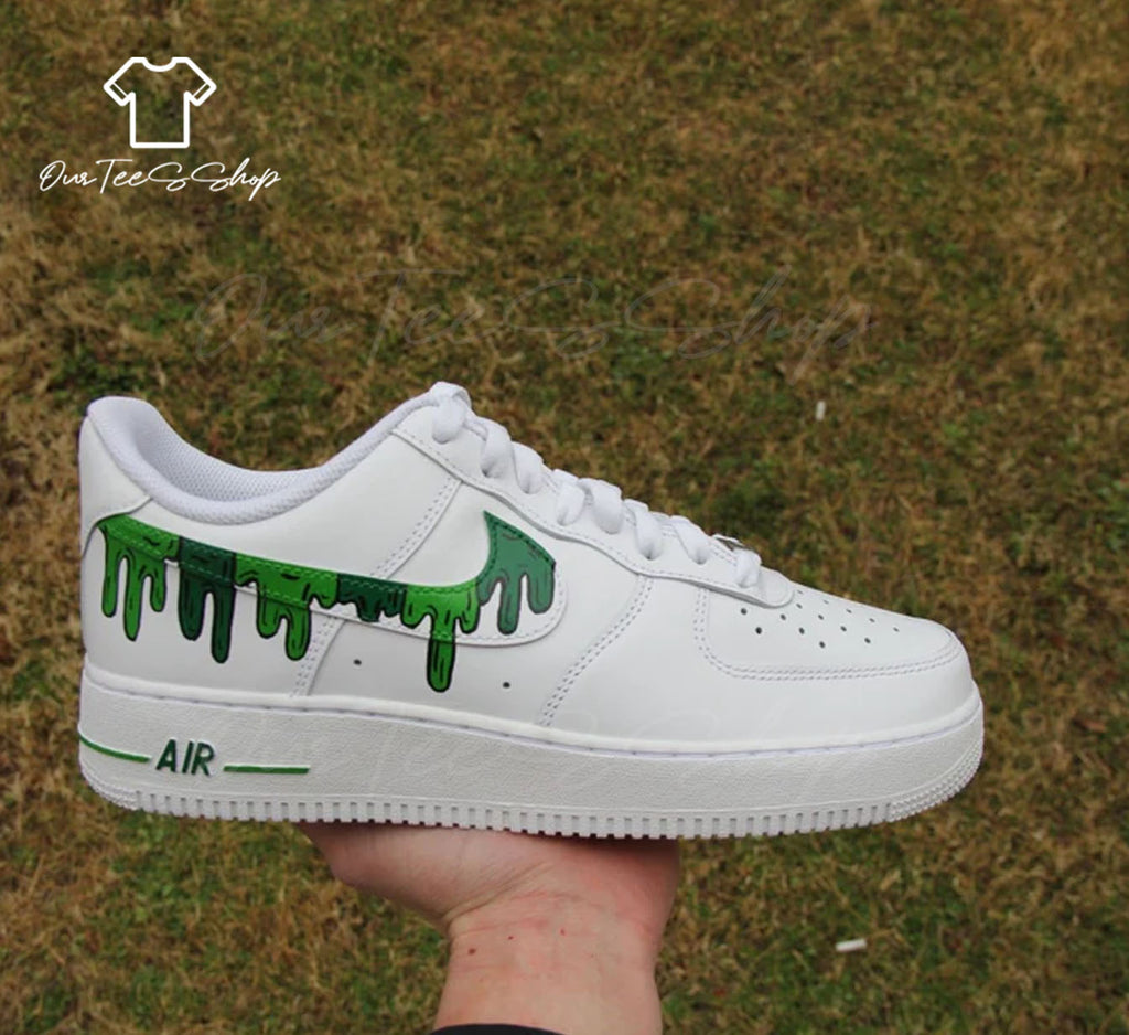 Custom Green Drip Air Force 1