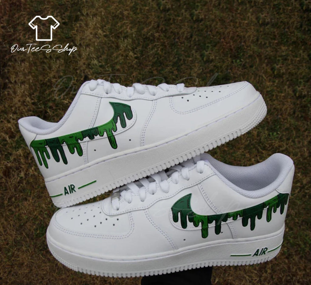 Custom Green Drip Air Force 1