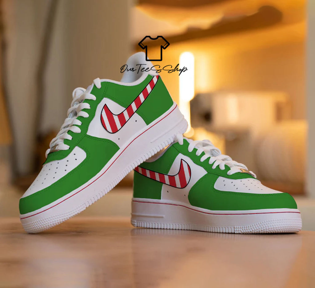 Custom Air Force 1 Santa Christmas Sneakers