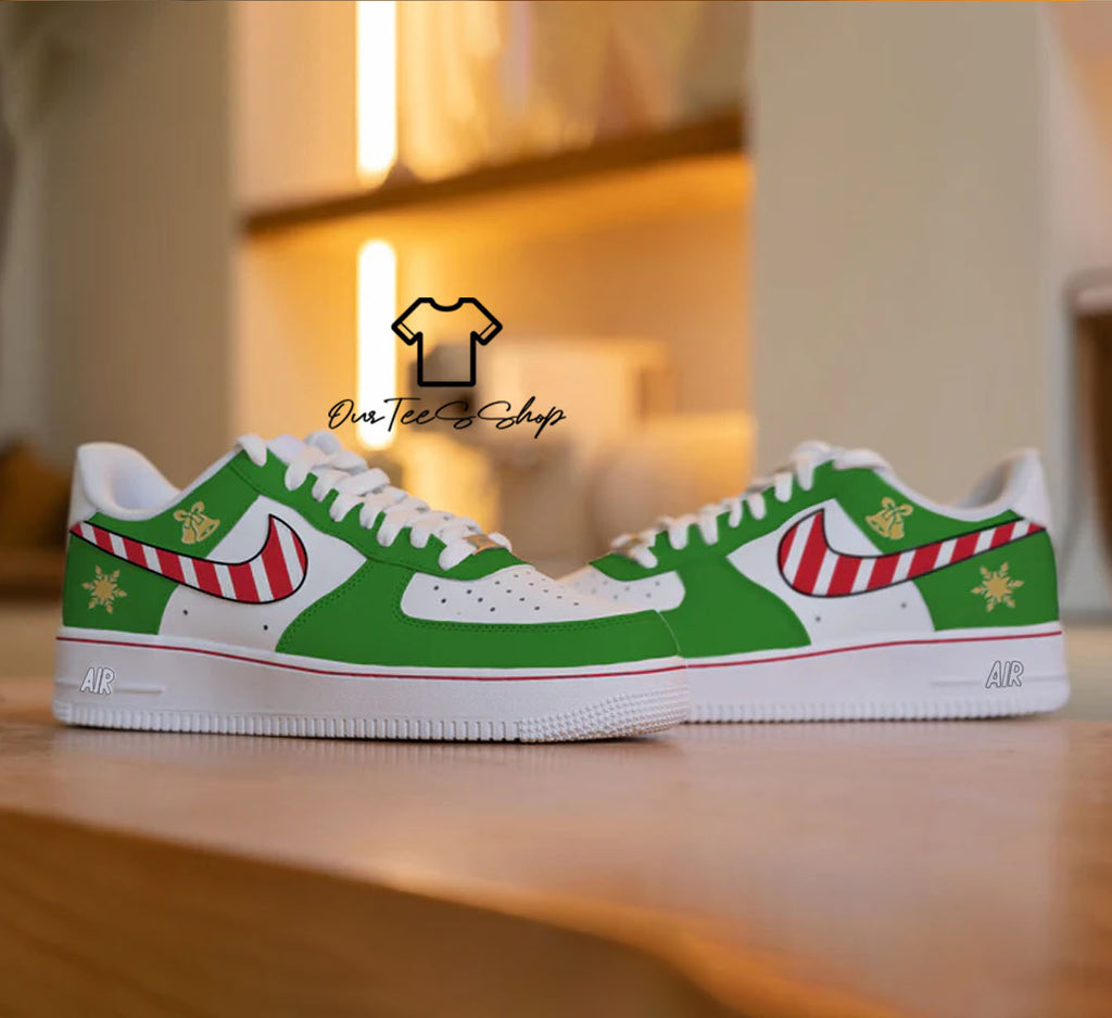 Custom Air Force 1 Santa Christmas Sneakers