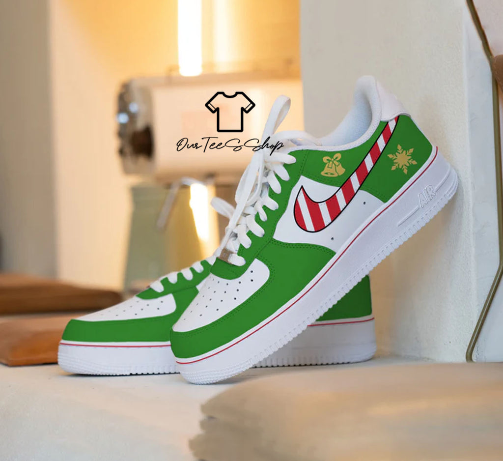 Custom Air Force 1 Santa Christmas Sneakers