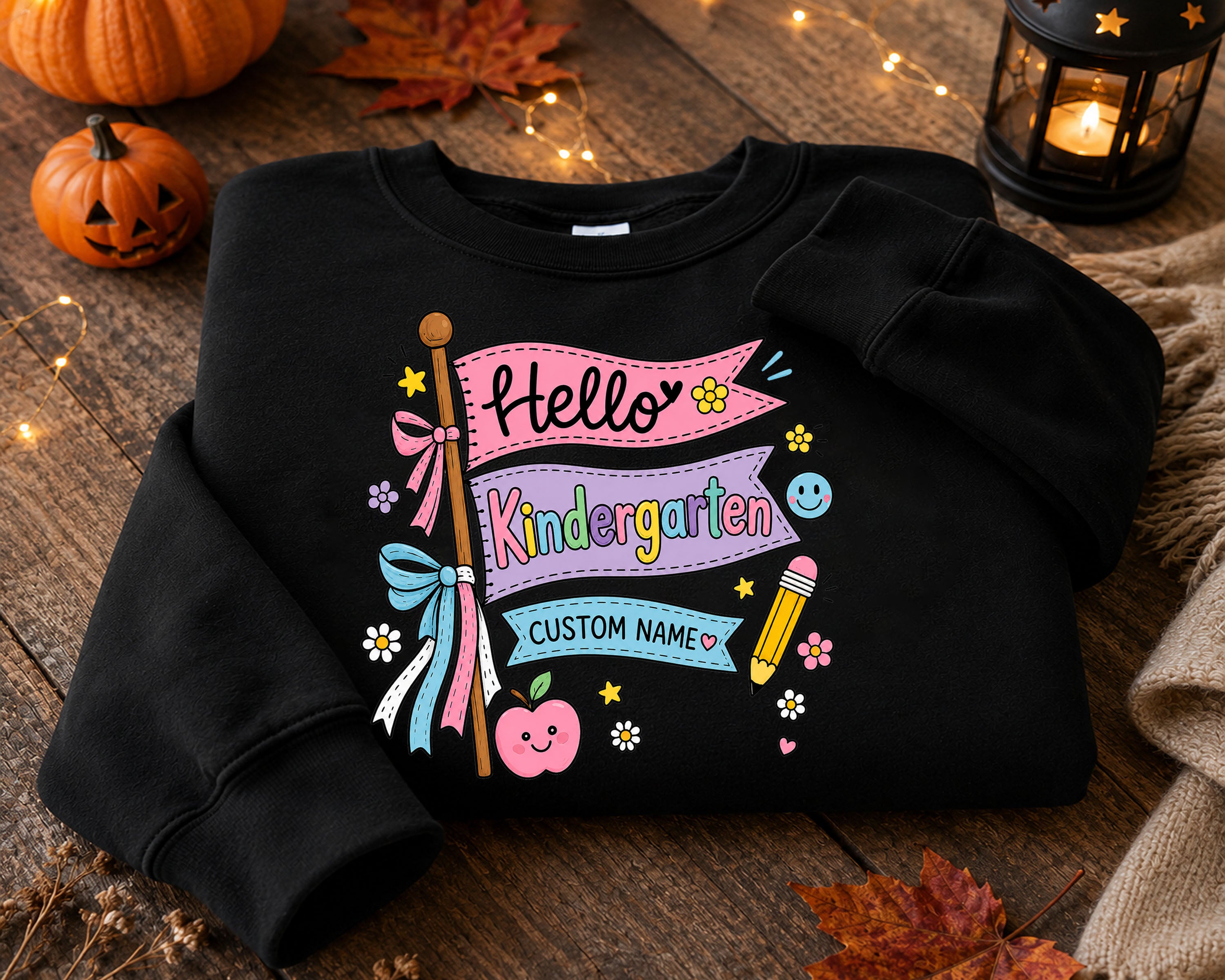 Hello Kindergarten Shirt Personalized, Custom Name First Day of School Tee