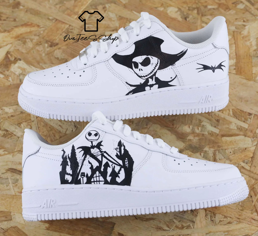 Custom Air Force 1 Jack Skellington Sneakers