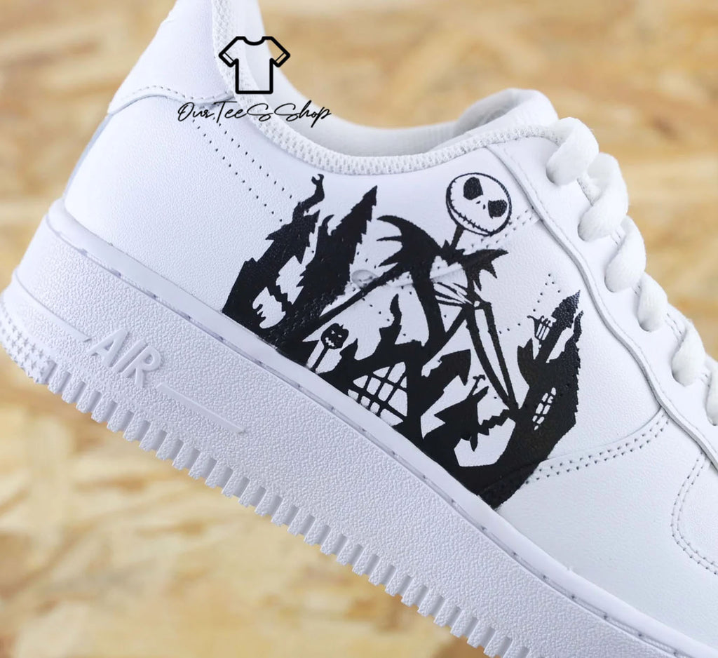 Custom Air Force 1 Jack Skellington Sneakers