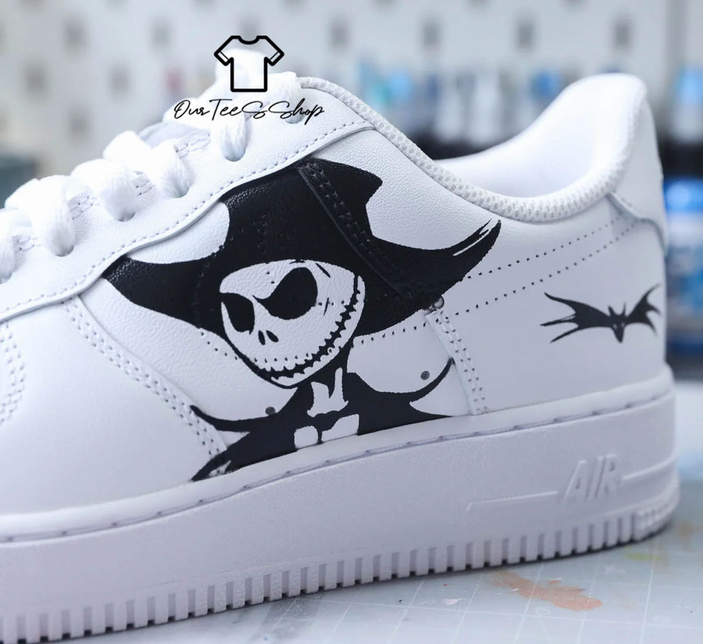 Custom Air Force 1 Jack Skellington Sneakers