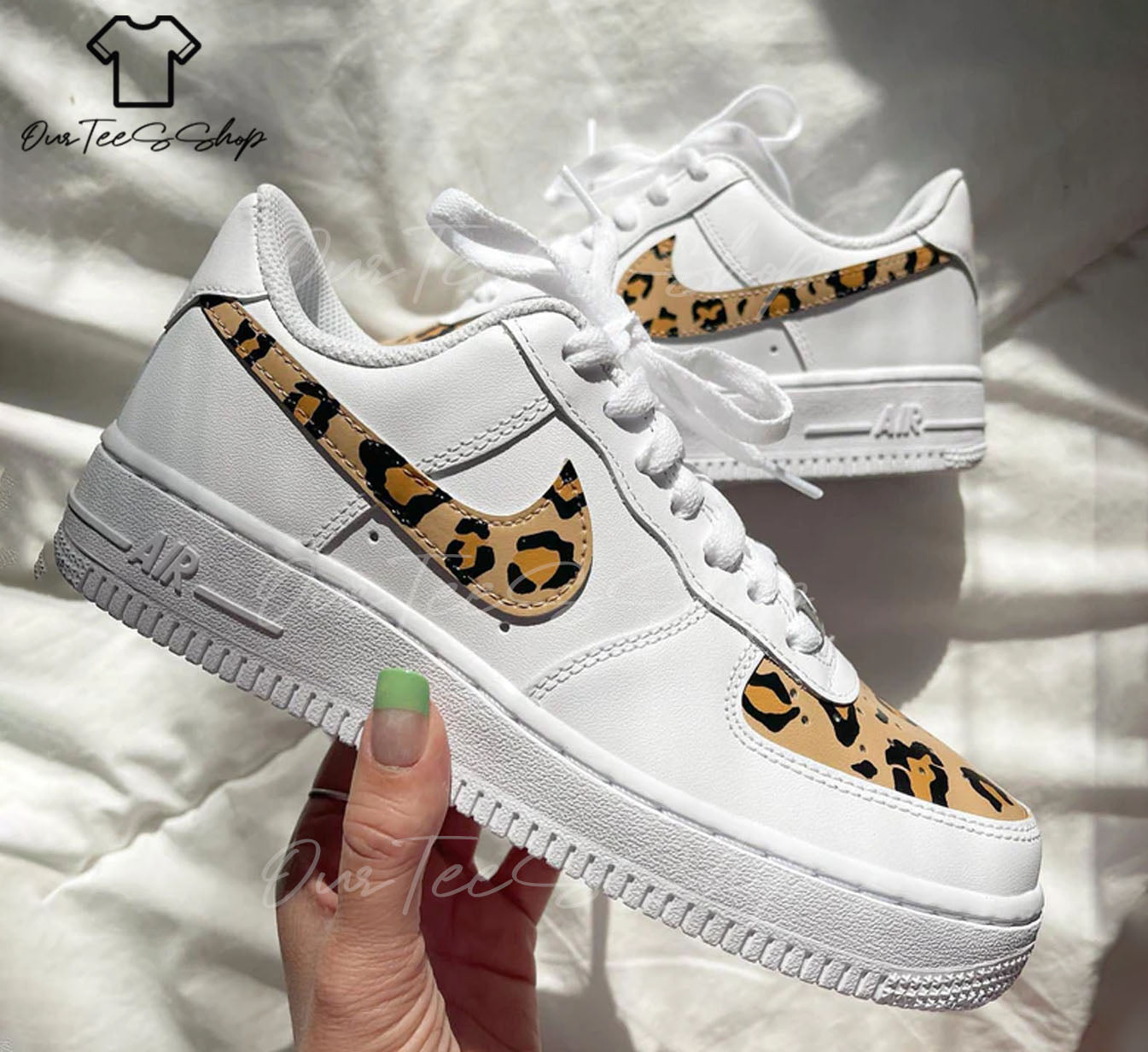 Custom Air Force 1 Leopard Print, Personalized Shoes