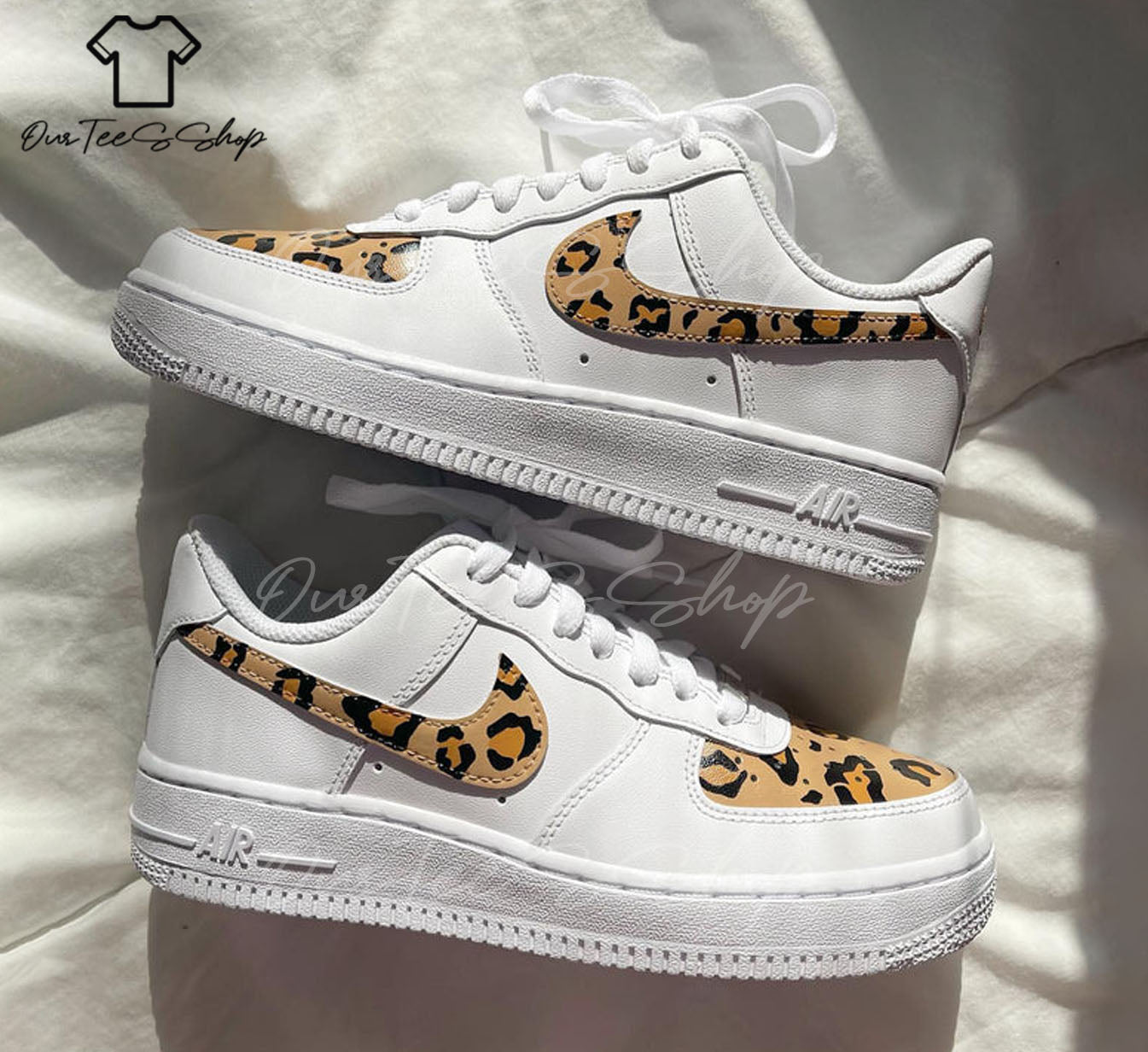 Custom Air Force 1 Leopard Print, Personalized Shoes