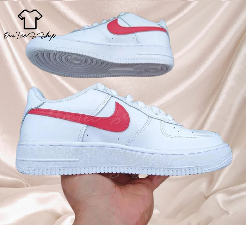Custom Air Force 1 i Love You Pink Mid Valentines Sneakers