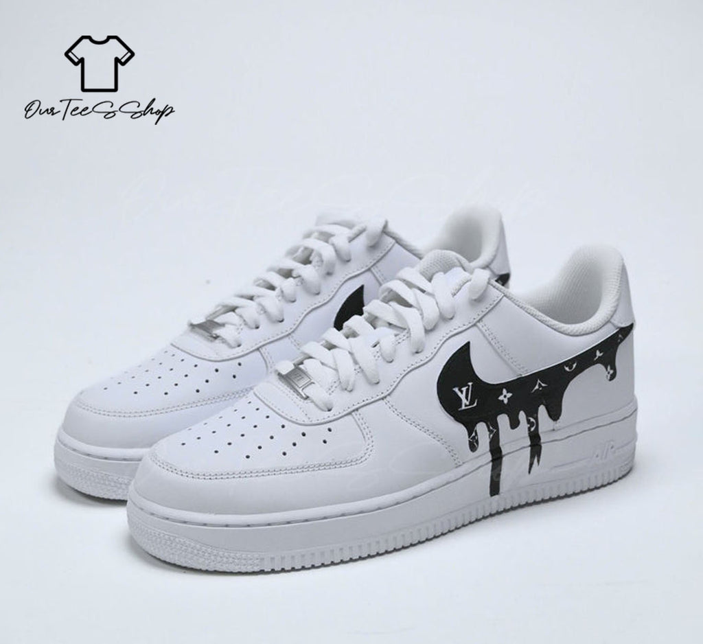 Custom LV Drip Air Force 1 Sneakers