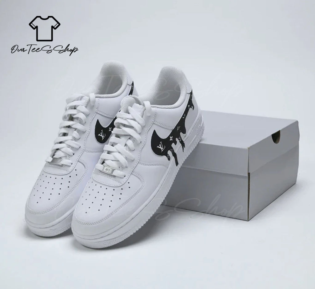 Custom LV Drip Air Force 1 Sneakers